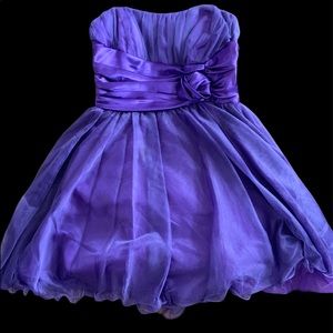 Strapless youth party dress